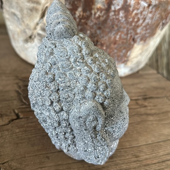 Grey & White Stone Face Buddha Head - Picture 6 of 10